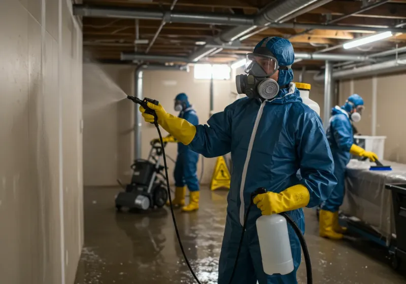 Basement Sanitization and Antimicrobial Treatment process in Carleton, MI